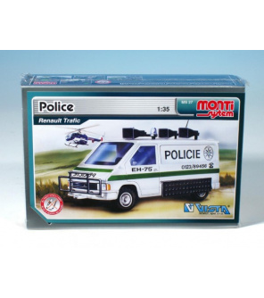 Stavebnice Monti 27 Policie Renault Trafic 1:35 v krabici 22x15x6cm Stavebnice Monti 27 Policie Renault Trafic 1:35 v krabici 22x15x6cm