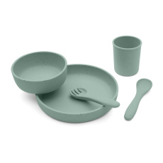 Jídelní sada 5-dílná Platinum Silicone Sage