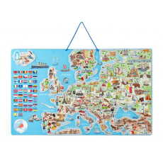 WOODY Hra spoločenská Mapa Evropy, magnetická 3v1, CZ WOODY Hra spoločenská Mapa Evropy, magnetická 3v1, CZ
