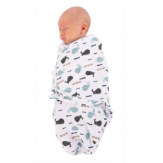 BO JUNGLE Zavinovačka B-Wrap Small Ocean Whales BO JUNGLE Zavinovačka B-Wrap Small Ocean Whales