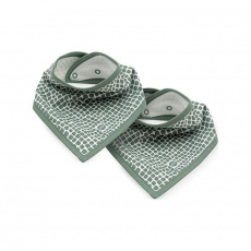 JOLLEIN Bryndák bandana bib Snake ash green 2 ks JOLLEIN Bryndák bandana bib Snake ash green 2 ks