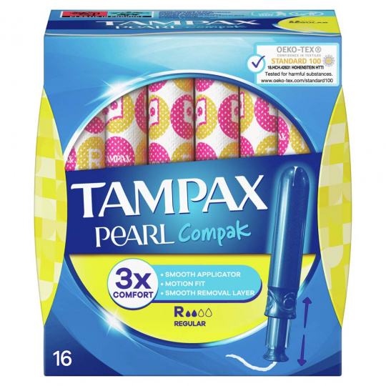 TAMPAX Pearl Compak Regular tampony s aplikátorem 16 ks