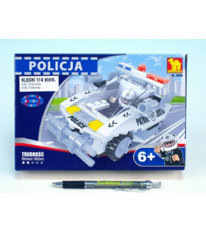 Stavebnice Dromader Policie Auto 23406 114ks v krabici 22x15x4,5cm Stavebnice Dromader Policie Auto 23406 114ks v krabici 22x15x4,5cm