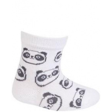 WOLA Ponožky kojenecké bavlněné neutral Panda White 15-17