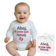 Body s potiskem New Baby Ahoj, já jsem tady nová - dárkové balení