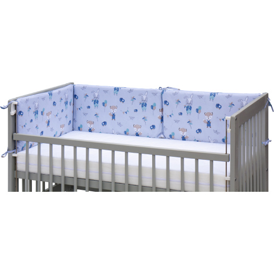 Scarlett Mantinel do postýlky 4dílný - Scarlett Leti - 180 x 30 cm - modrá Scarlett Mantinel do postýlky 4dílný - Scarlett Leti - 180 x 30 cm - modrá