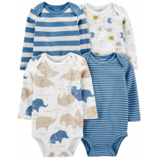 CARTER'S Body dlouhý rukáv Blue Animals chlapec 4ks PRE/ vel. 46 CARTER'S Body dlouhý rukáv Blue Animals chlapec 4ks PRE/ vel. 46