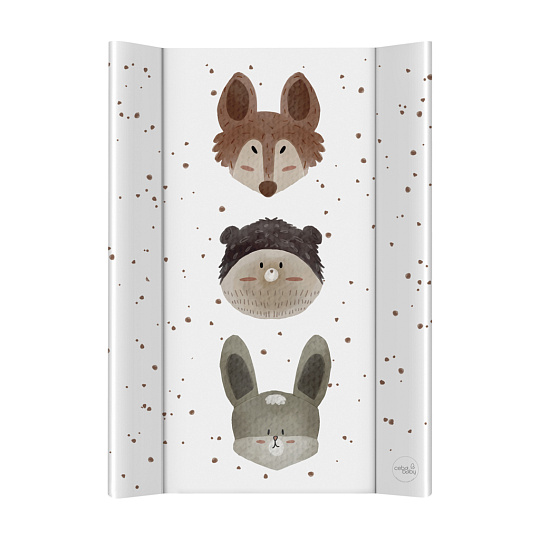 CEBA BABY Podložka přebalovací 2-hranná s pevnou deskou (50x70) Basic Cute Animals CEBA BABY Podložka přebalovací 2-hranná s pevnou deskou (50x70) Basic Cute Animals