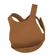 MINIKOIOI Bryndák silikonový s kapsou - Woody Brown MINIKOIOI Bryndák silikonový s kapsou - Woody Brown