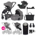 PETITE&MARS SET Kočárek 4v1 ICON Dove Grey XXL AIR + CYBEX Aton B2 i-Size