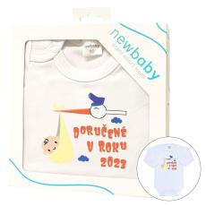 Body s potiskem New Baby Doručené v roku 2023 - darčekové balenie Body s potiskem New Baby Doručené v roku 2023 - darčekové balenie