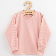 Dětské bavlněné tričko s dlouhým rukávem New Baby Kindergarten pudrovo růžové Dětské bavlněné tričko s dlouhým rukávem New Baby Kindergarten pudrovo růžové