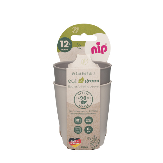 NIP GREEN line kalíšek, 2ks, grey/brown