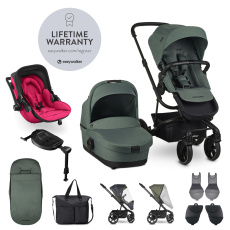 EASYWALKER Set 4XL kočárek kombinovaný Harvey3 Forest Green/Berry Pink s příslušenstvím EASYWALKER Set 4XL kočárek kombinovaný Harvey3 Forest Green/Berry Pink s příslušenstvím