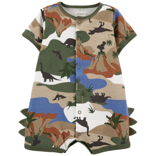 CARTER'S Overal letní krátký rukáv Green Landscape chlapec 6m