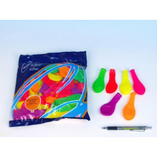 Balonek/Balonky nafukovací 7" párty neon 100 ks v sáčku 22x28cm karneval Balonek/Balonky nafukovací 7" párty neon 100 ks v sáčku 22x28cm karneval