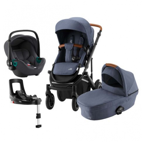 BRITAX  RÖMER   Set kočárek Smile III + hluboká korba + autosedačka Baby Safe 3 i-Size + báze