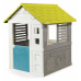 Smoby Domeček Jolie New Grey Playhouse  s 2 okny se žaluzií a poloviční dveře se zadním oknem UV filtr od 2 let