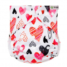 T-TOMI Plena kalhotková AIO - přebalovací set patentky, hearts T-TOMI Plena kalhotková AIO - přebalovací set patentky, hearts