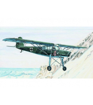Model Fieseler FI-156 Storch 13,8x19,6cm v krabici 25x14,5x4,5cm Model Fieseler FI-156 Storch 13,8x19,6cm v krabici 25x14,5x4,5cm