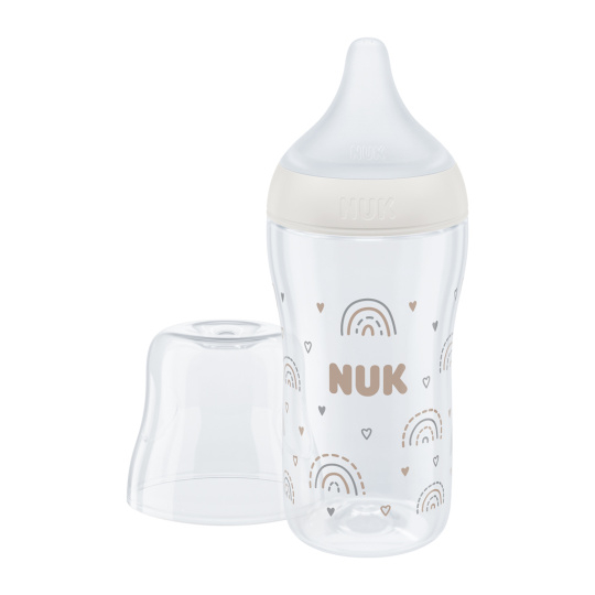 NUK Láhev kojenecká skleněná s kontrolou teploty Perfect Match 230 ml