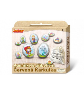 Malování na oblázky/kameny s příběhem Červená Karkulka kreativní sada v krabičce 19x16x4cm Malování na oblázky/kameny s příběhem Červená Karkulka kreativní sada v krabičce 19x16x4cm