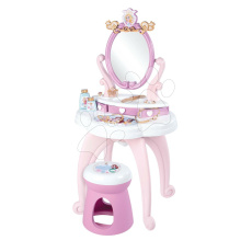 Smoby Kosmetický stolek Disney Princess 2in1 Hairdresser  a židle s 10 zkrášlovacími doplňky 94 cm výška