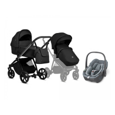 Kočárek Mio Plus 2v1 Black Edition Obsidian + Maxi-Cosi Pebble 360 autosedačka Essential Grey Kočárek Mio Plus 2v1 Black Edition Obsidian + Maxi-Cosi Pebble 360 autosedačka Essential Grey
