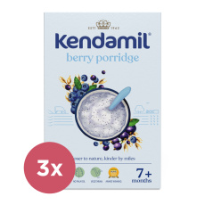 3x KENDAMIL Kaše mléčná s lesním ovocem (150 g), 7m+