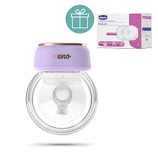 NENO Odsávačka mateřského mléka elektrická handsfree Sole + CHICCO Vložky do podprsenky 30ks