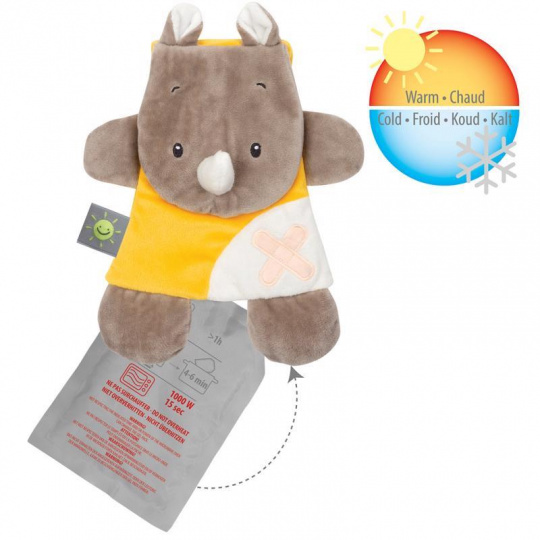 NATTOU Mazlíček s termoforem Buddiezzz nosorožec NATTOU Mazlíček s termoforem Buddiezzz nosorožec