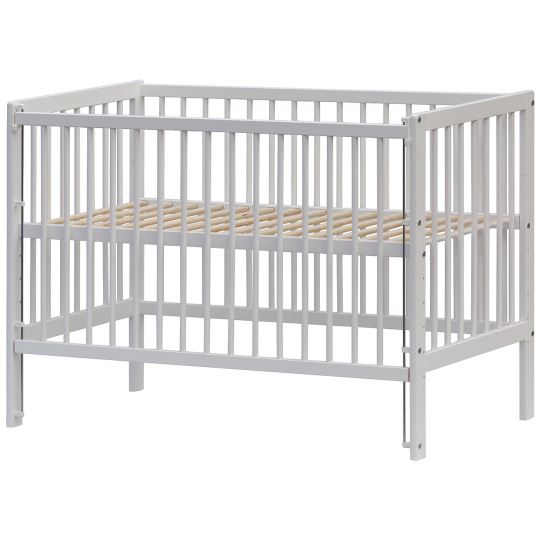 Scarlett Dětská postýlka Scarlett Dominik - bílá (borovice) - stahovací bočnice - 120 x 60 cm Scarlett Dětská postýlka Scarlett Dominik - bílá (borovice) - stahovací bočnice - 120 x 60 cm