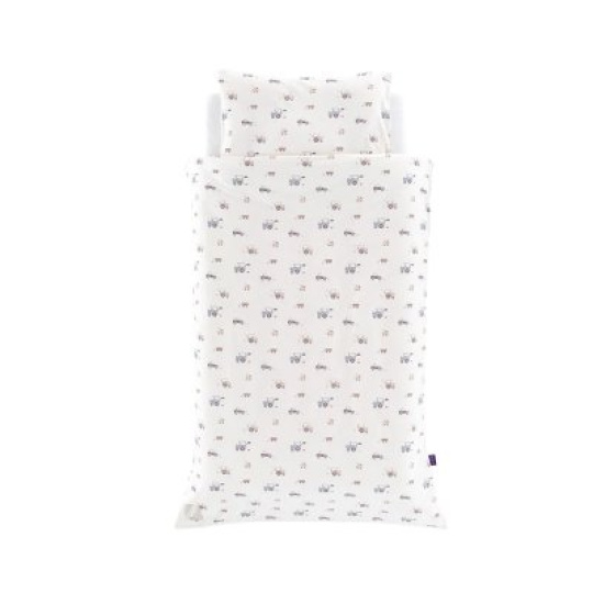 TRÄUMELAND Povlečení Jersey 100/135 + 40/60 Little Farm Blau TRÄUMELAND Povlečení Jersey 100/135 + 40/60 Little Farm Blau