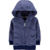CARTER'S Mikina na zip s kapucí Strips Blue chlapec 18 m/vel. 86