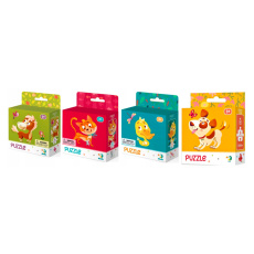 DODO Puzzle 16 dílků mix 4 kusů (Pejsek, Kočka, Kačenka, Koník) DODO Puzzle 16 dílků mix 4 kusů (Pejsek, Kočka, Kačenka, Koník)