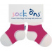 KIKKO Sock Ons Držák ponožek Classic - Fuchsia (0-6m)