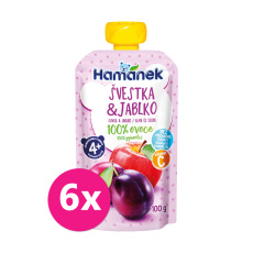 6x HAMÁNEK Švestka & jablko 100 g 6x HAMÁNEK Švestka & jablko 100 g