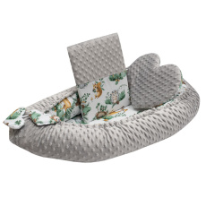 Luxusní hnízdečko s polštářkem a peřinkou New Baby z Minky Zvířátka šedé Luxusní hnízdečko s polštářkem a peřinkou New Baby z Minky Zvířátka šedé