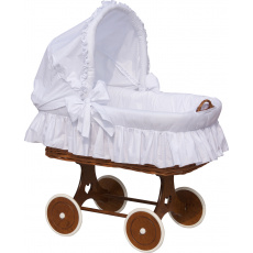 Scarlett Proutěný košík na miminko s boudičkou Scarlett Péťa - bílá