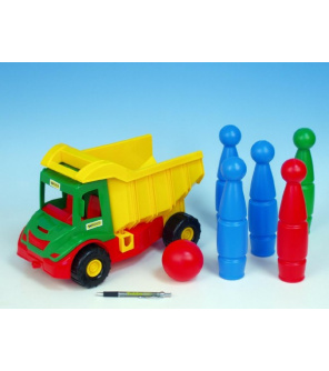 Auto multitruck s kuželkami plast 37cm asst 2 barvy v síťce 12m+ Wader Auto multitruck s kuželkami plast 37cm asst 2 barvy v síťce 12m+ Wader