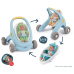 SMOBY 210207 Croc Baby Walker MiniKiss 3in1 Chodítko a kočárek pro panenku s brzdou 12m+