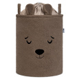 Sipo Koš na hračky Premium Bouclé se šňůrkou / 43 l, Bear (Brown)