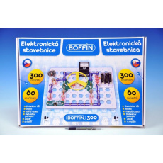 Stavebnice Boffin 300 elektronická 300 projektů na baterie 60ks v krabici 48x34x5cm Stavebnice Boffin 300 elektronická 300 projektů na baterie 60ks v krabici 48x34x5cm