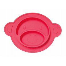 NUBY Talíř s přísavkou - Opice 9 m+, červený NUBY Talíř s přísavkou - Opice 9 m+, červený