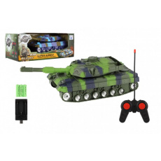 Tank RC plast 25cm 40MHz na baterie+dobíjecí pack se zvukem se světlem 2 barvy v krabici 27x11x13cm Tank RC plast 25cm 40MHz na baterie+dobíjecí pack se zvukem se světlem 2 barvy v krabici 27x11x13cm