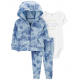 CARTER'S Set 3dílný mikina, tepláky, body kr. rukáv Blue Ocean chlapec LBB 3m