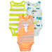 CARTER'S Body bez rukávů Stripes Animals kluk 3ks 9m