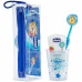 CHICCO Set péče o zuby Travel modrý, 3r+