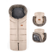 PETITE&MARS Set zimní fusak Arctic 4v1 + rukavice na kočárek Furry Rose Petal PETITE&MARS Set zimní fusak Arctic 4v1 + rukavice na kočárek Furry Rose Petal
