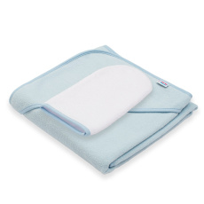 Dětská froté osuška s kapucí New Baby BASIC 80x80 modrá Dětská froté osuška s kapucí New Baby BASIC 80x80 modrá
